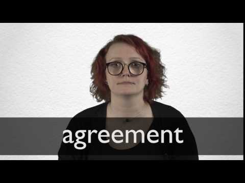 How to pronounce AGREEMENT in British English