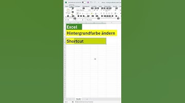 Shortcut: Excel Hintergrundfarbe ändern 🎨 - Zellen einfärben mit Tastenkürzel - einfach erklärt