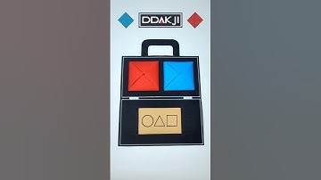 Squid Game Ddakji 🟦🟥 DIY Flip Toy Origami from Squid Game 2 | How to Fold Win DDAKJI