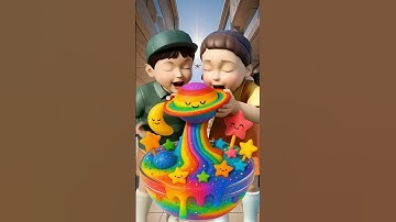 Squid Game AI rainbows sun edible slime  ASMR #asmrRainbow #squidgame #squidgame2 #ai