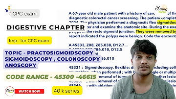 Digestive system chapter ll Practosigmoidoscopy , sigmoidoscopy, colonoscopy, anoscopy ll #cpc #cpt
