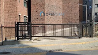 서울 관악구 봉천동 고등학교 오픈게이트 이태리 모터 무레일 슬라이딩 자동대문 학교 자동문 창고 공장 회사 대문