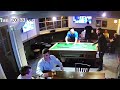 Smacks him with a pool cue and ends it with left right combination, Bar fight in Dublin city