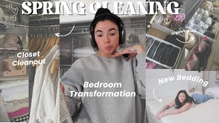 SPRING CLEANING💐Closet Clean Out, Bedroom Transformation, Organizing Tips, *Cleaning Motivation*