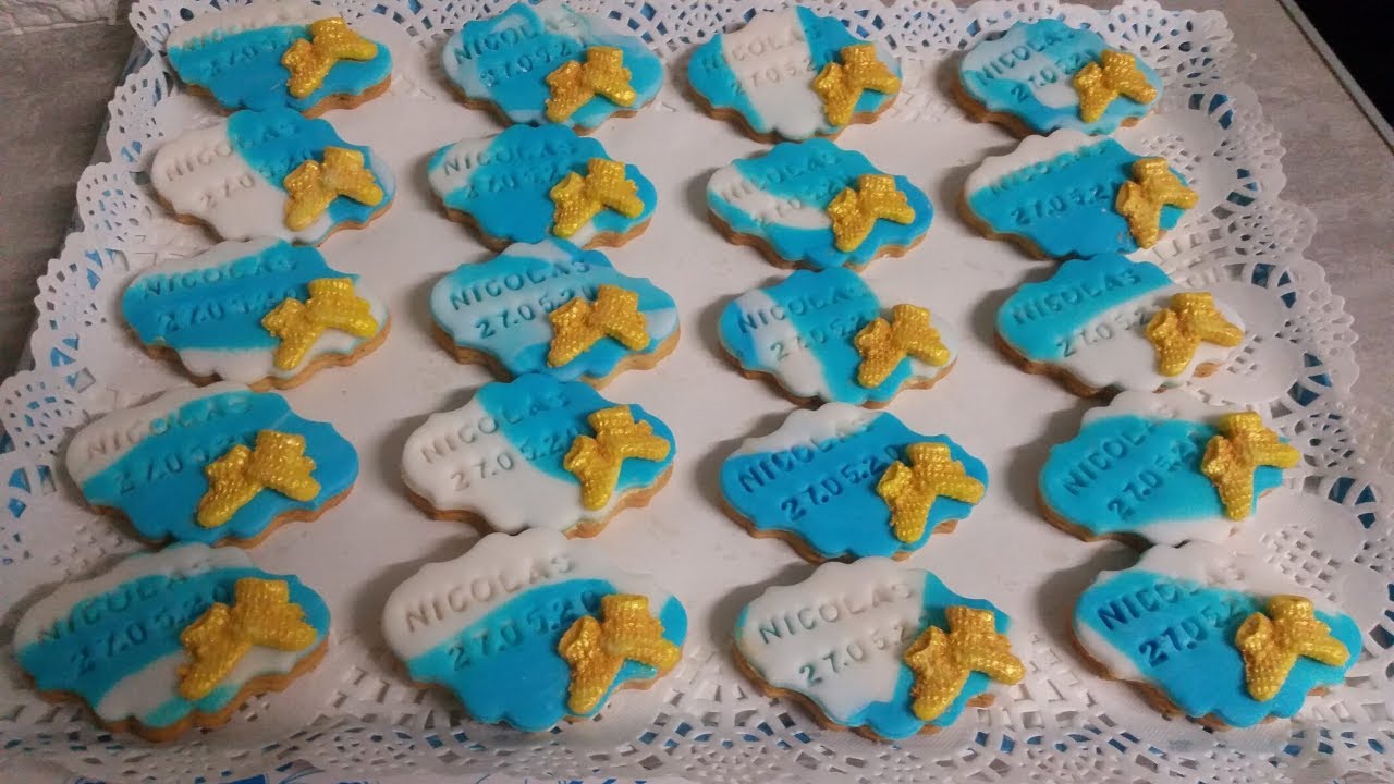 صابلي الزيادة  رائع و سهل فالتحضير sablé personnalisé naissance garçon