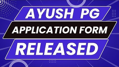 NTA AYUSH PG EXAM NOTIFICATION RELEASED| APPLICATION BEGINS #nta #neetpg #ayushpg #MD