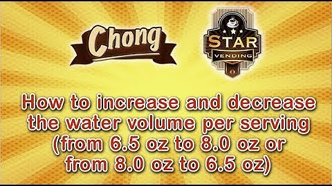 Chong: How to change 6 5 oz to 8 oz
