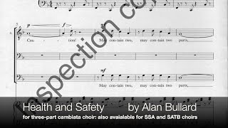 Alan Bullard Health And Safety Cambiata Choir Scrolling Score