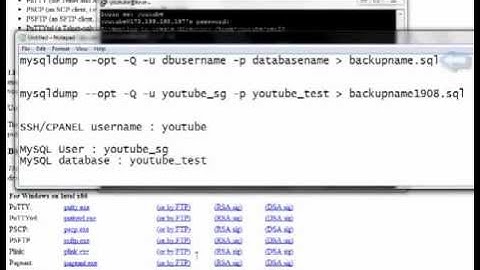 Backup MySQL via SSH - In a minute