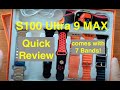 S100 Ultra 9 MAX Apple Watch Ultra Shaped BT Call with 7 Bands Smartwatch: Quick Overview