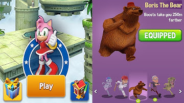 Sonic Amy vs Boris The Bear - Sonic Dash vs Angry Gran - New Running Battle