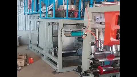 Máy thổi túi thanh long in 2 màu oline.