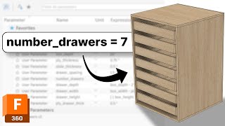 Fusion 360 Tutorial - Parametric Modeling for Cabinet Drawers | Woodworking