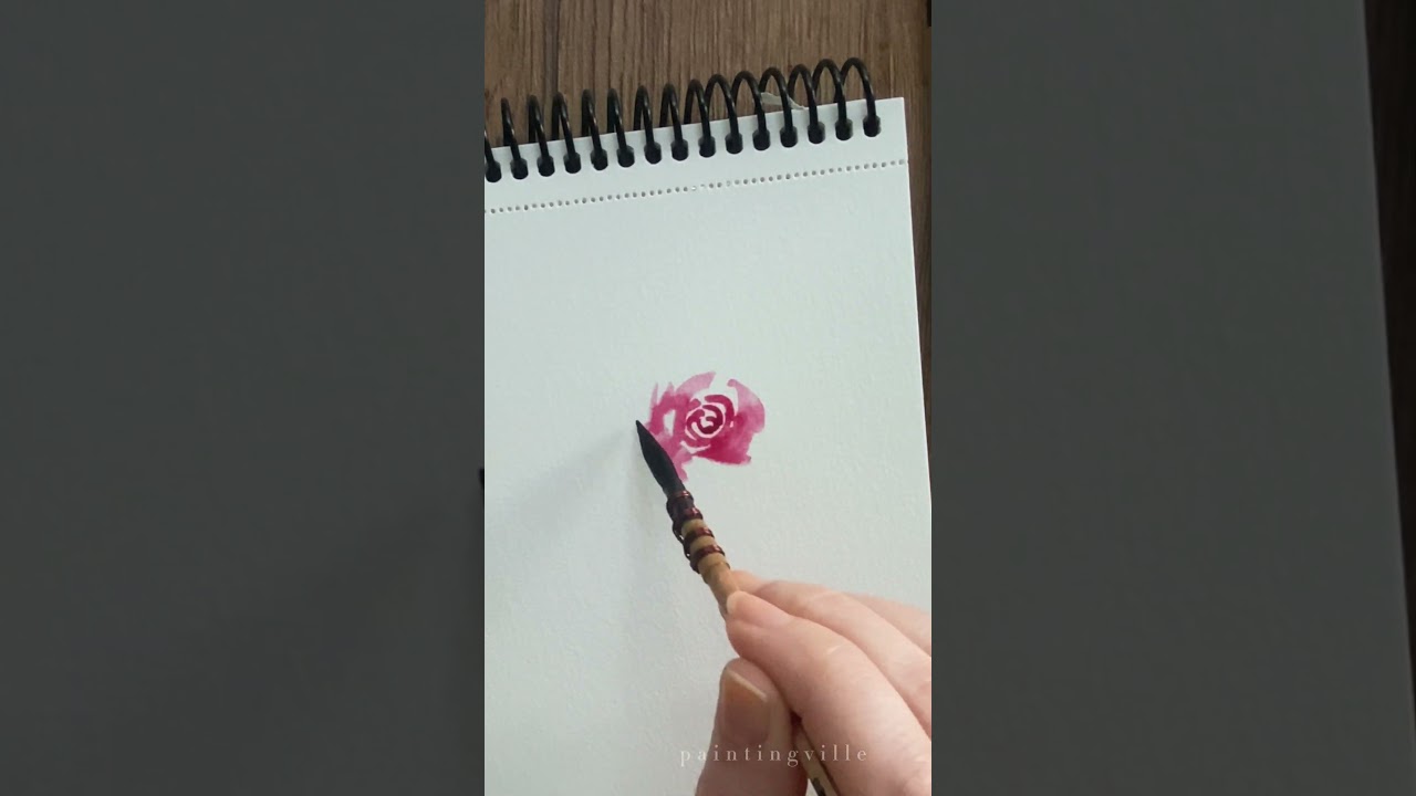 simple & easy watercolor rose painting tutorial for beginners