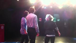 Being slapped old school on stage