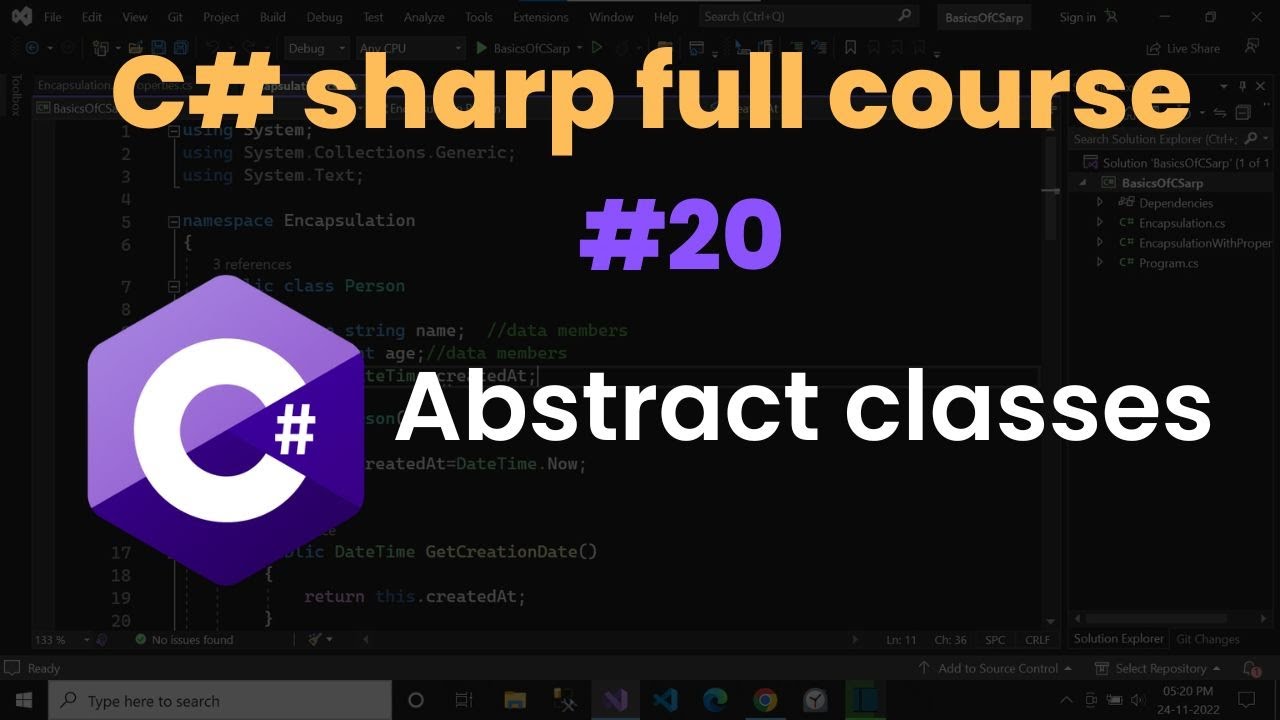 Abstract classes in c# | c# tutorial #20 - YouTube