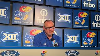 Brandon Schneider after KU's exhibition win over Northeastern State