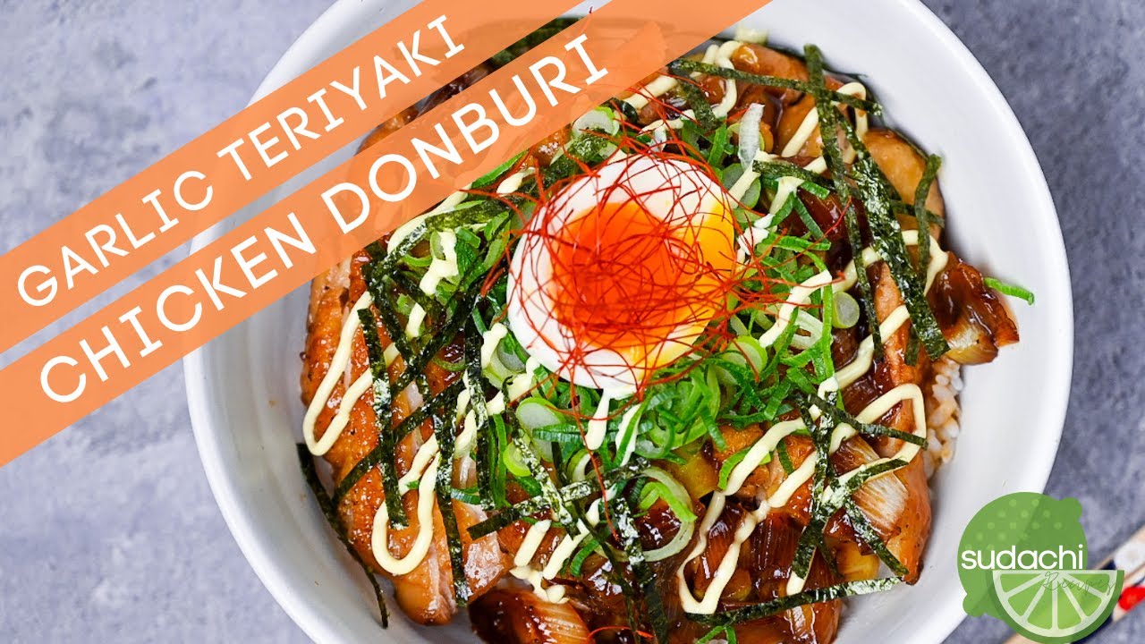 Garlic Teriyaki Chicken Donburi Rice Bowl