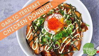 Garlic Teriyaki Chicken Donburi Rice Bowl #shorts