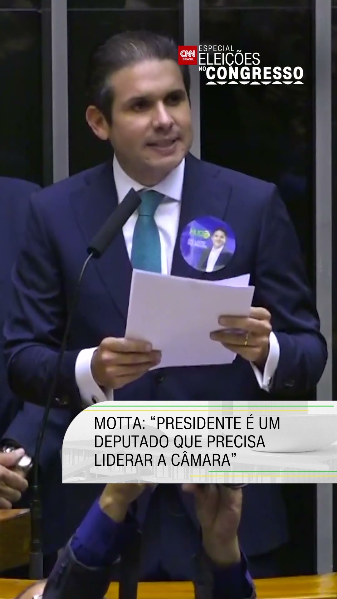 Hugo Motta: “Presidente é um deputadoque precisa liderar a Câmara” #shorts