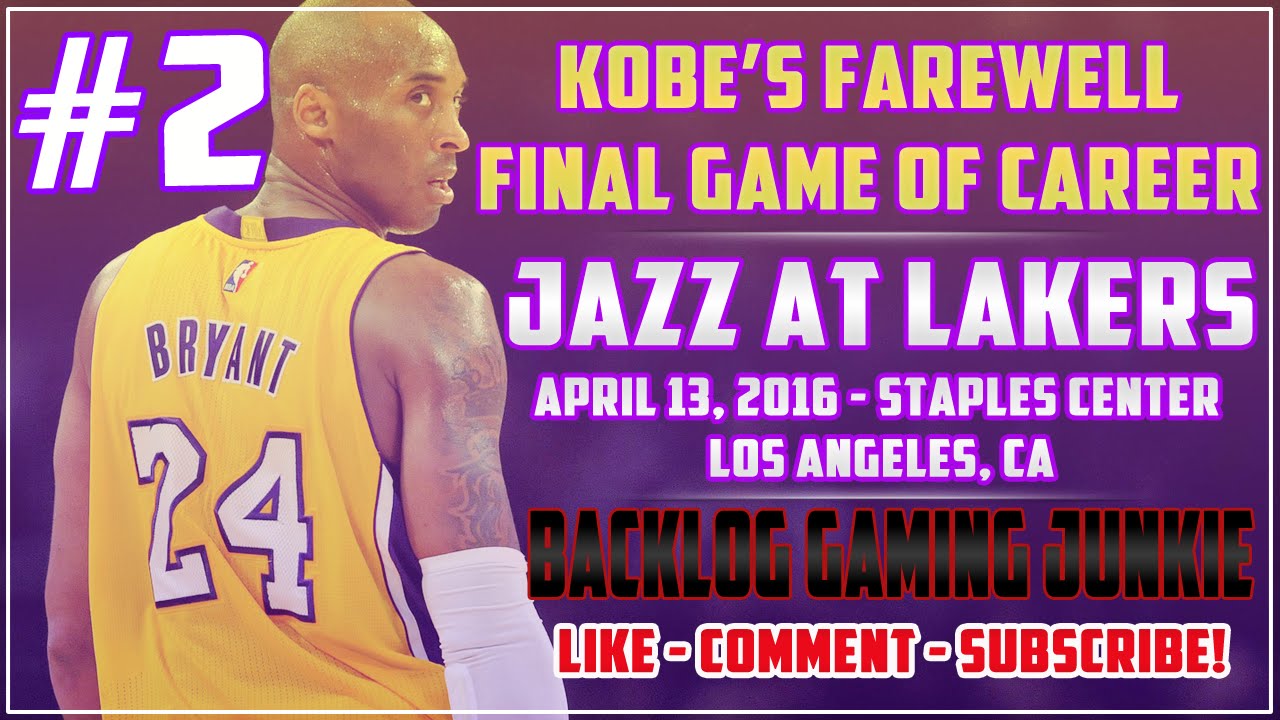 Kobe's Farewell Final Game of Legendary Career vs Utah Jazz (pt 2