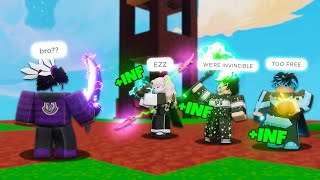 I DESTROYED A TOXIC HEALING SQUAD... (Roblox Bedwars)