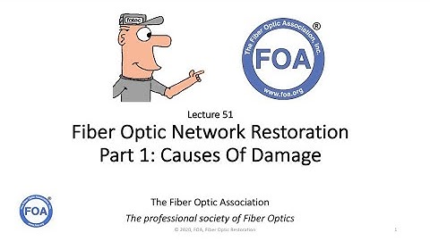 Lecture 51 Fiber Optic Restoration - Causes Of Network Damage