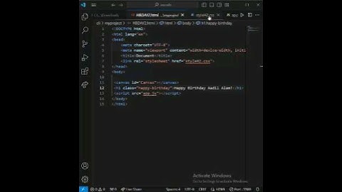 Happy Birthday with Fireworks Greetings Using HTML /CSS/ JAVASCRIPT.#happybirthday #new  #shorts#yt