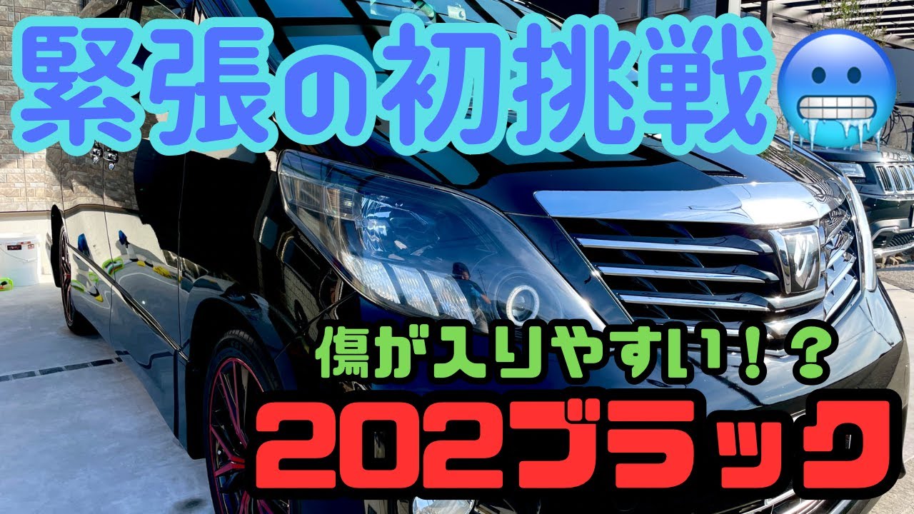 【コーティング洗車】アルファードを洗車！傷が入らぬよう細部のスケール除去や油分除去を実施！202ブラックの漆黒の艶感！