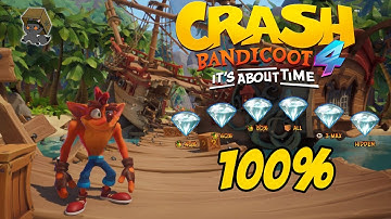 Crash Bandicoot 4 - Booty Calls 100% Walkthrough - All Gems & Box Locations