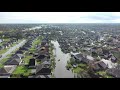 8-30-2021 Laplace, La Hurricane Ida Drone shows city under water from surge-floodings