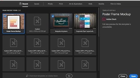 Create a New Document in Adobe Photoshop CC 2017