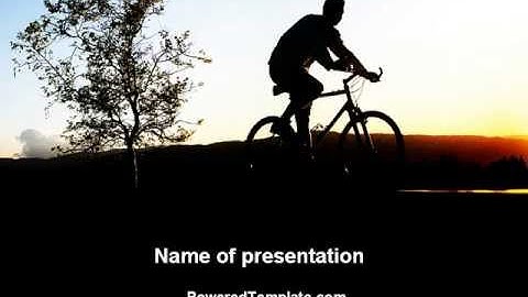 Bicycle Tour PowerPoint Template by PoweredTemplate.com
