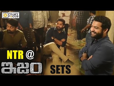 NTR at ISM Movie Sets || Kalyan Ram, Puri Jagannadh - Filmyfocus.com