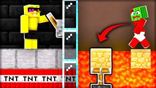 Using ONE WAY GLASS To CHEAT in Hide and Seek in Minecraft