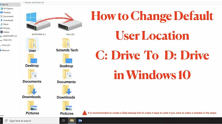 How To Change Default C: User Storage Location TO Another Drive