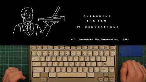 Hjalfi demonstrates productivity on a 1986 IBM PC Convertible