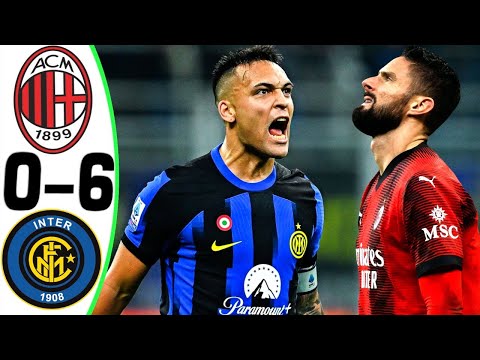 AC Milan vs Inter 0-6 - All Goals and Highlights - 2024 🔥 LAUTARO