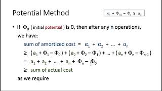 Lecture 15-2: Amortized Analysis II  (Part II)