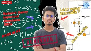Network Theory suggestion 2025-26 MAKAUT || How to Pass ll 3rd Sem || Module-Wise Exam Booster