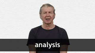 How to pronounce ANALYSIS in American English