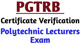 Trb polytechnic lecturers Cv date release official 2022 | trb cutoff mark 2022