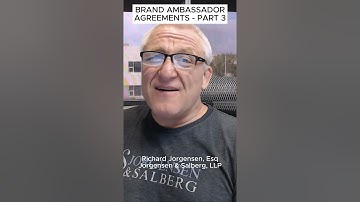 BRAND AMBASSADOR AGREEMENTS - PART 3 (MORALITY CLAUSES)