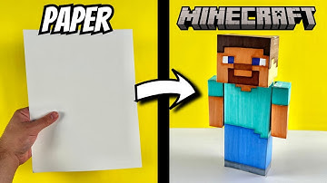 I Made MINECRAFT STEVE Out Of Paper