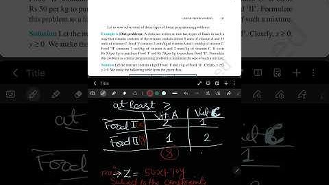 Linear Programming Part 4 #maths #mathematics #class11 #class12 #linearprogramming #Solve&Learn 