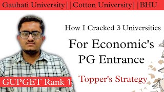 How to prepare for PG Economics Entrance Exam for GU/DU/CU? Topper's Strategy 📌📌