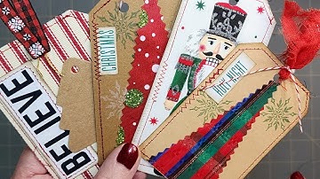DIY Gift Tags - cute enough to use as Ornaments #christmasjunkjournal #craftideas #gifttags