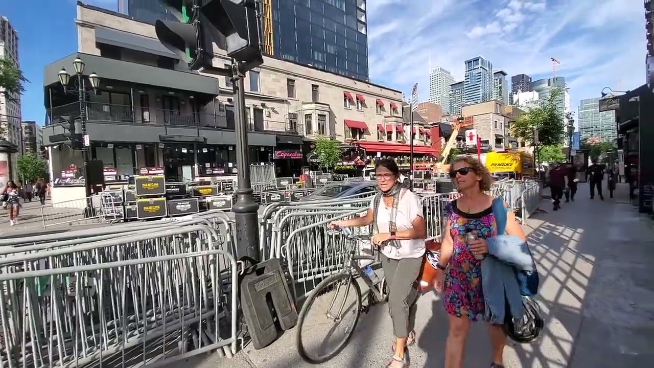MONTREAL - Setting up on Crescent St. for 2022 Grand Prix wild weekend