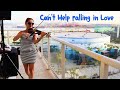 Violinist Performs Balcony Concert - Can't Help Falling In Love