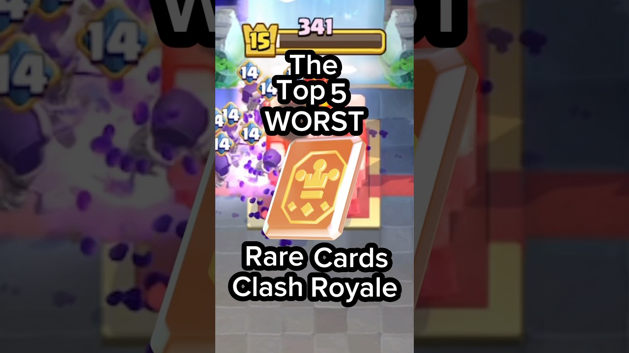 Top 5 WORST RARE Cards in CLASH ROYALE #clashroyale #gaming #supercell #clash #top5 #clashofclans